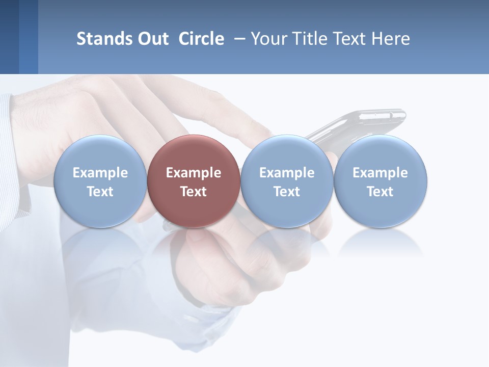 A Man Holding A Cell Phone In His Hand PowerPoint Template