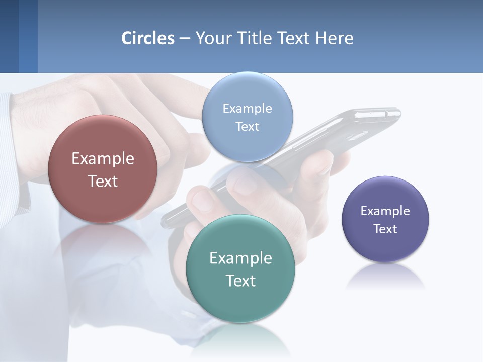 A Man Holding A Cell Phone In His Hand PowerPoint Template