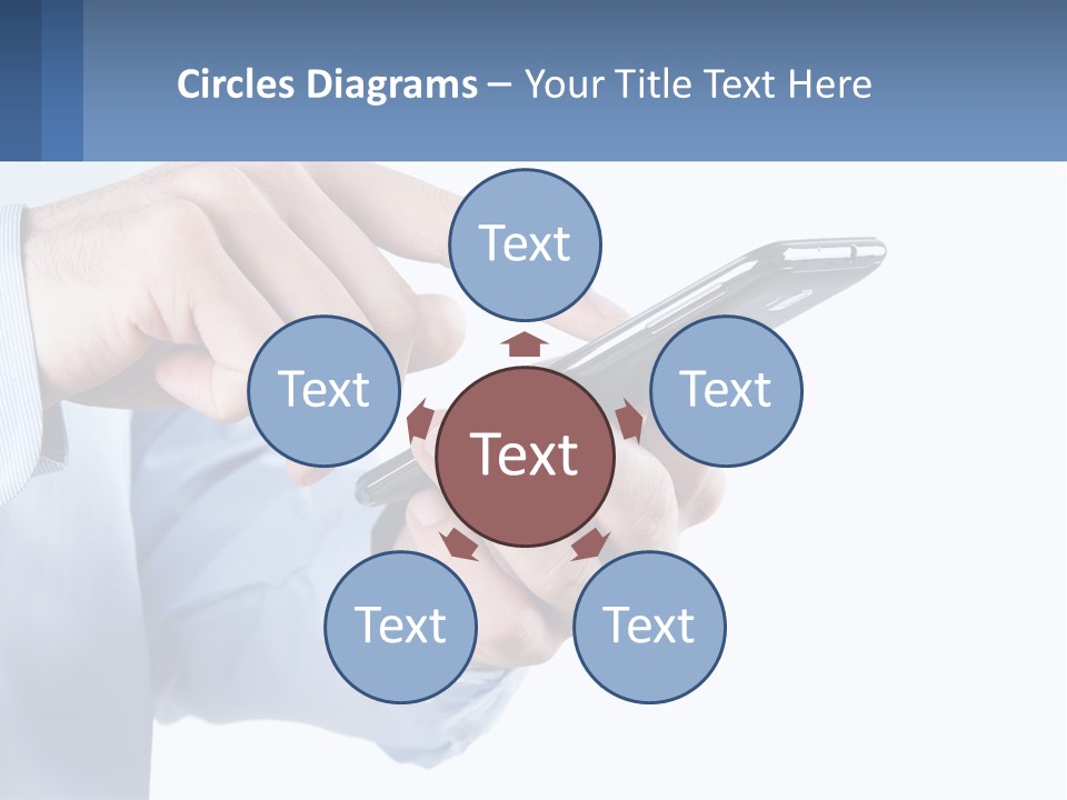 A Man Holding A Cell Phone In His Hand PowerPoint Template