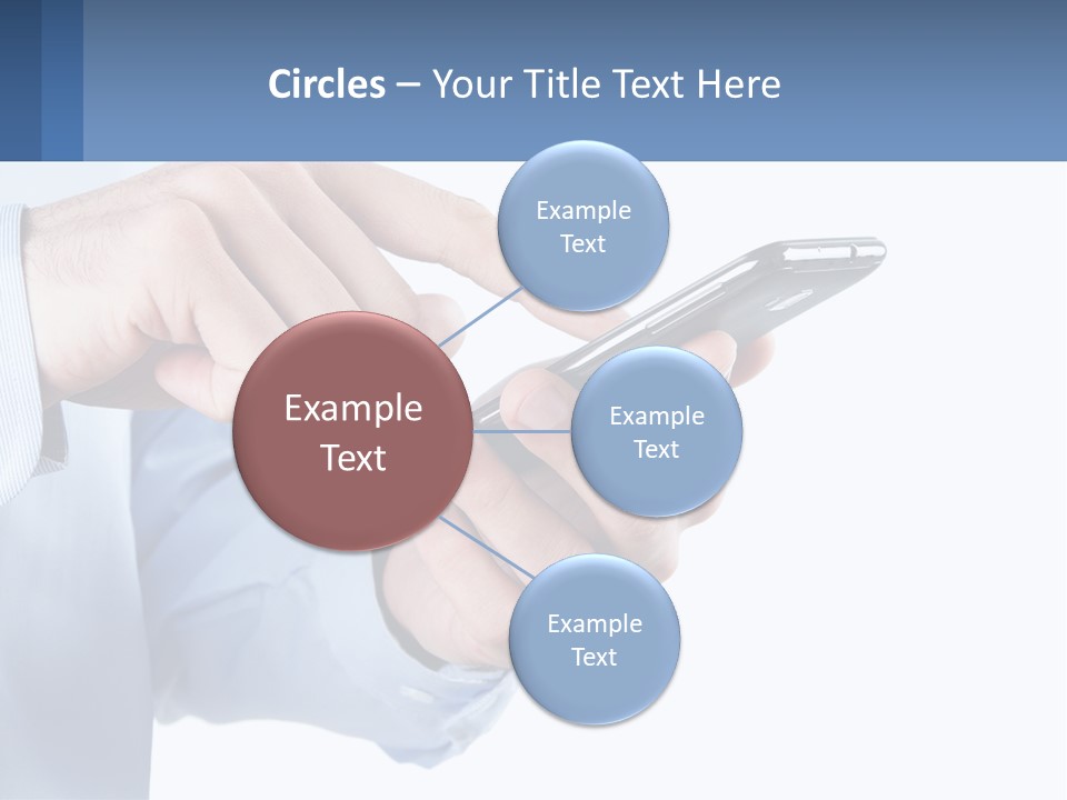 A Man Holding A Cell Phone In His Hand PowerPoint Template