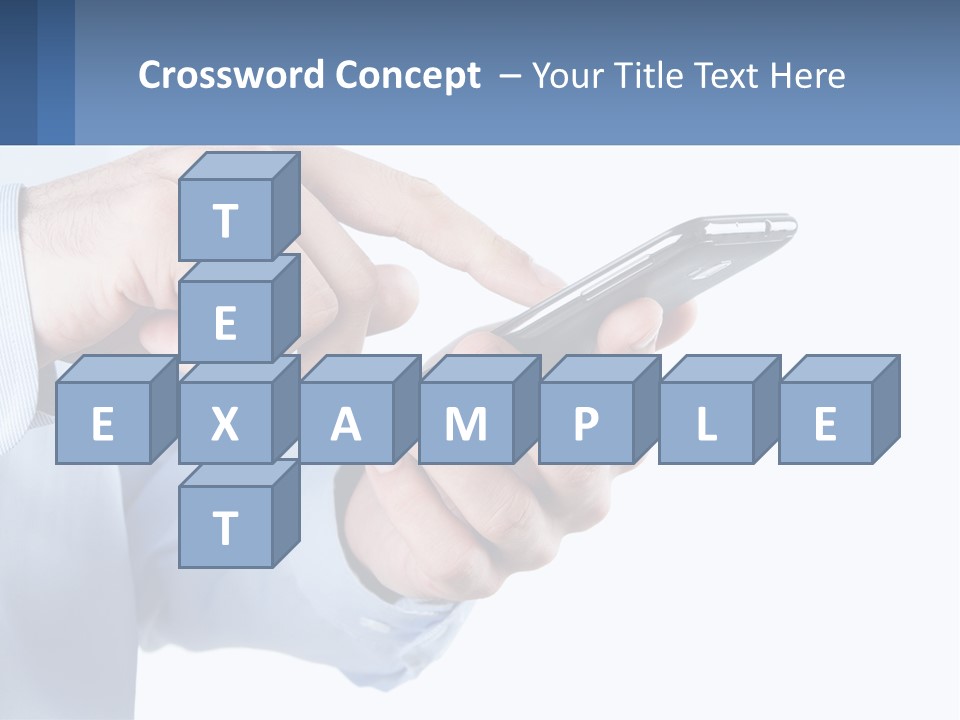 A Man Holding A Cell Phone In His Hand PowerPoint Template