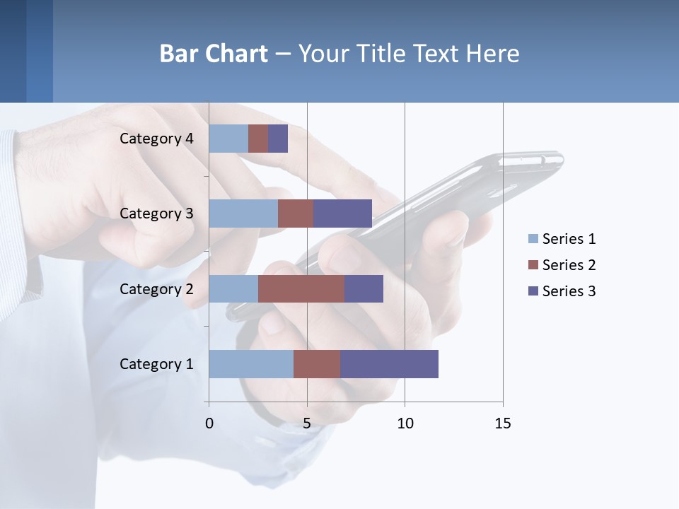 A Man Holding A Cell Phone In His Hand PowerPoint Template