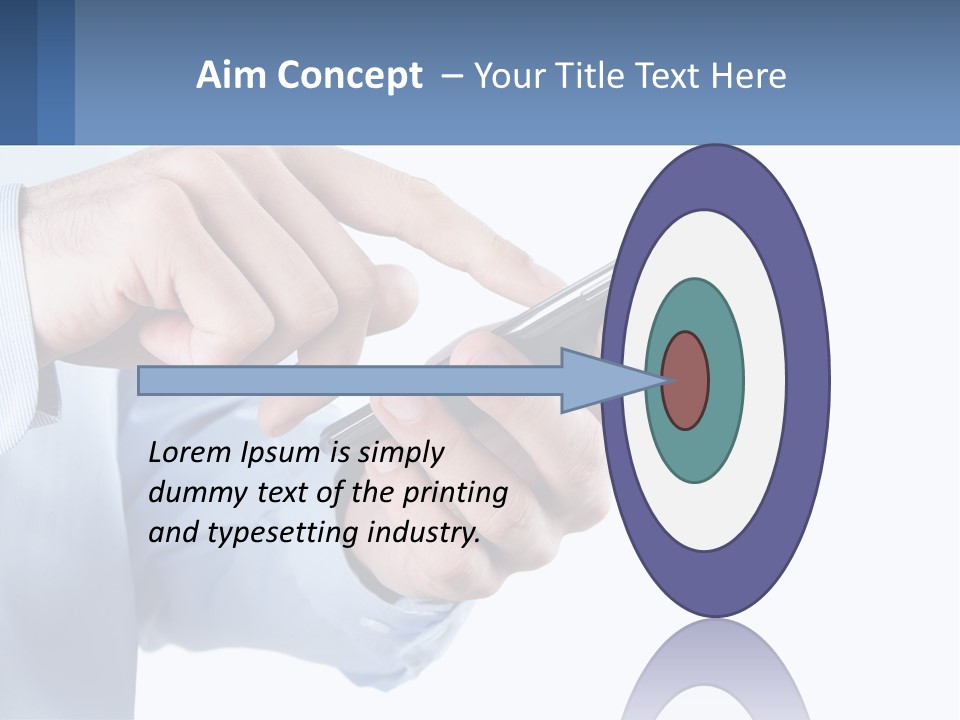 A Man Holding A Cell Phone In His Hand PowerPoint Template