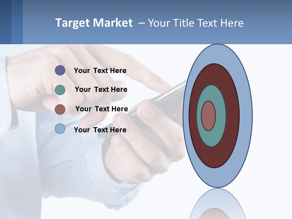 A Man Holding A Cell Phone In His Hand PowerPoint Template