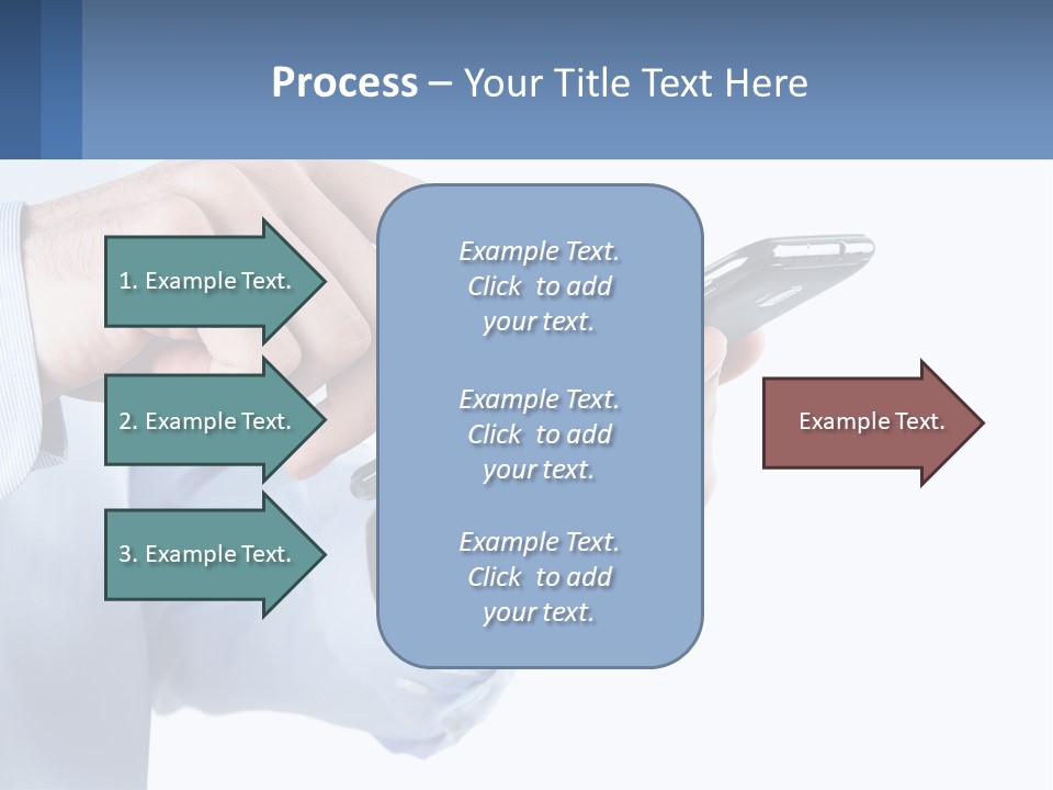 A Man Holding A Cell Phone In His Hand PowerPoint Template