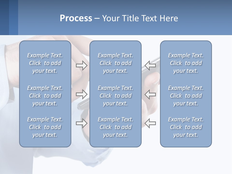 A Man Holding A Cell Phone In His Hand PowerPoint Template