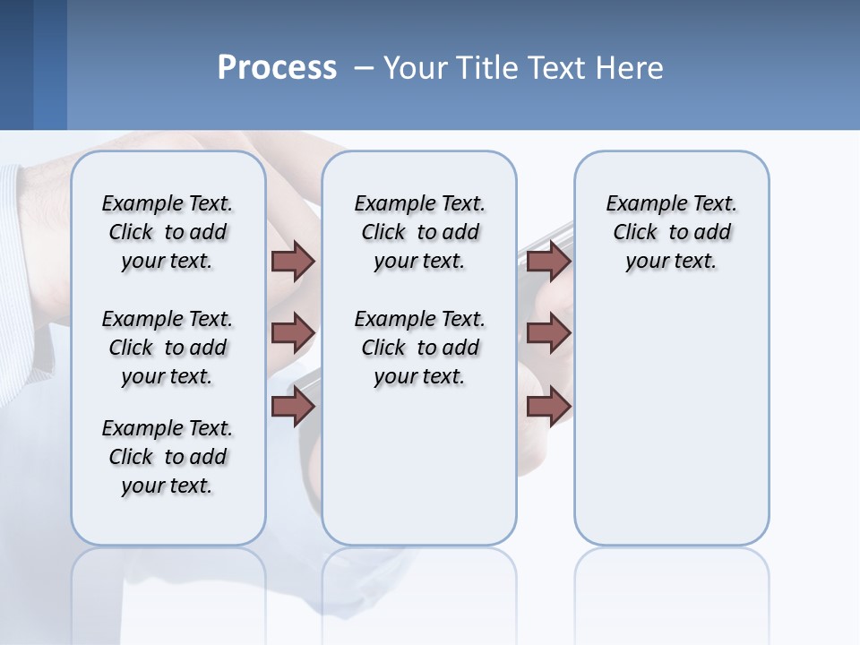A Man Holding A Cell Phone In His Hand PowerPoint Template