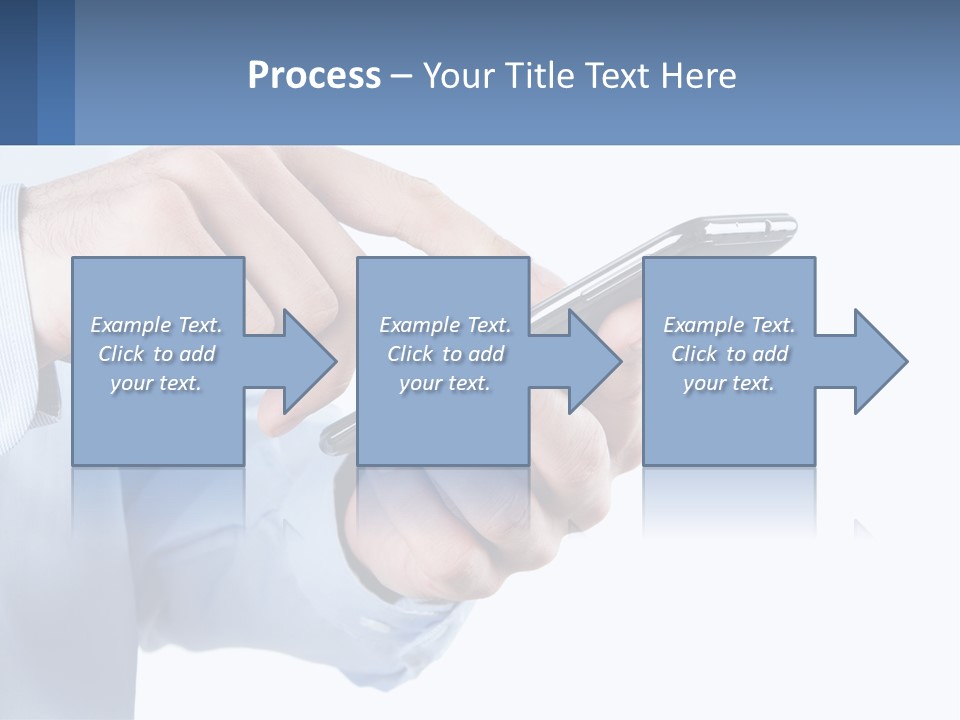 A Man Holding A Cell Phone In His Hand PowerPoint Template