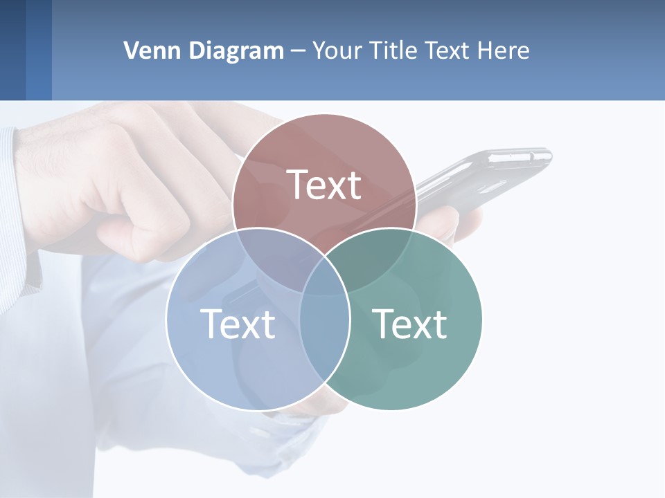 A Man Holding A Cell Phone In His Hand PowerPoint Template