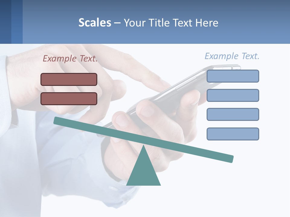 A Man Holding A Cell Phone In His Hand PowerPoint Template