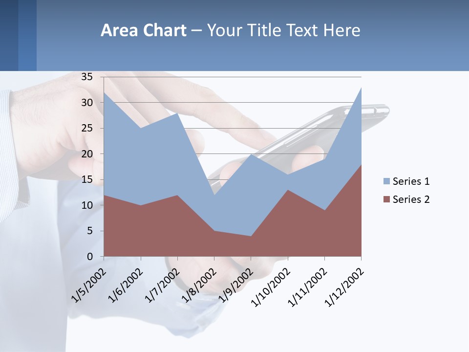 A Man Holding A Cell Phone In His Hand PowerPoint Template