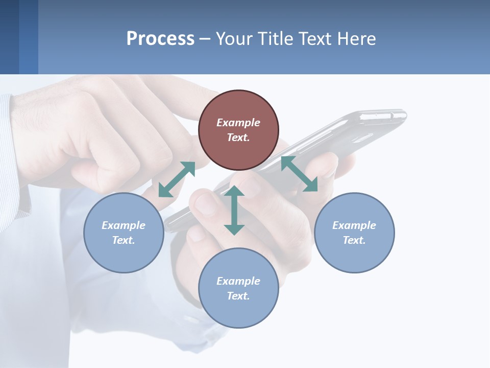 A Man Holding A Cell Phone In His Hand PowerPoint Template
