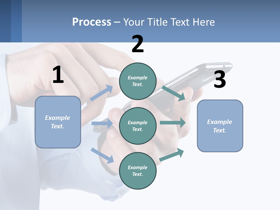 A Man Holding A Cell Phone In His Hand PowerPoint Template