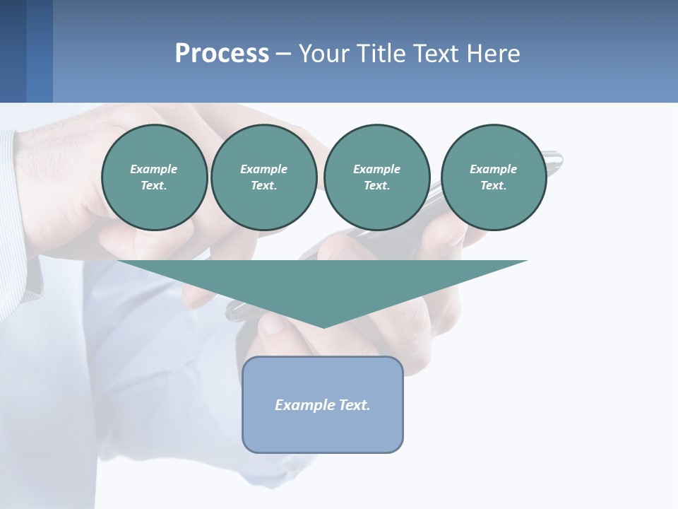 A Man Holding A Cell Phone In His Hand PowerPoint Template