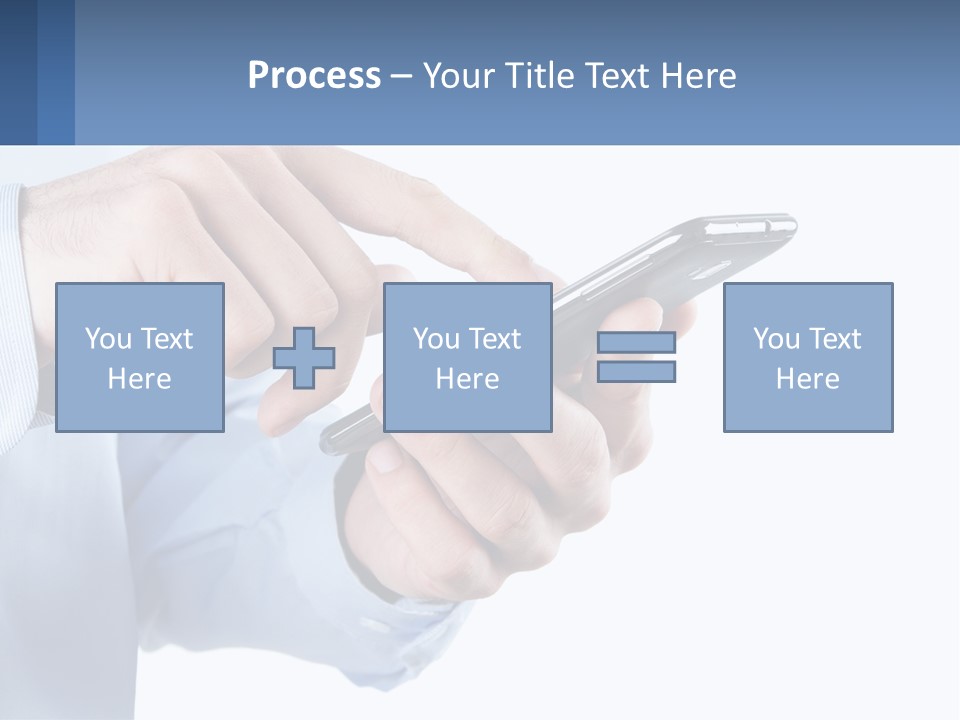 A Man Holding A Cell Phone In His Hand PowerPoint Template