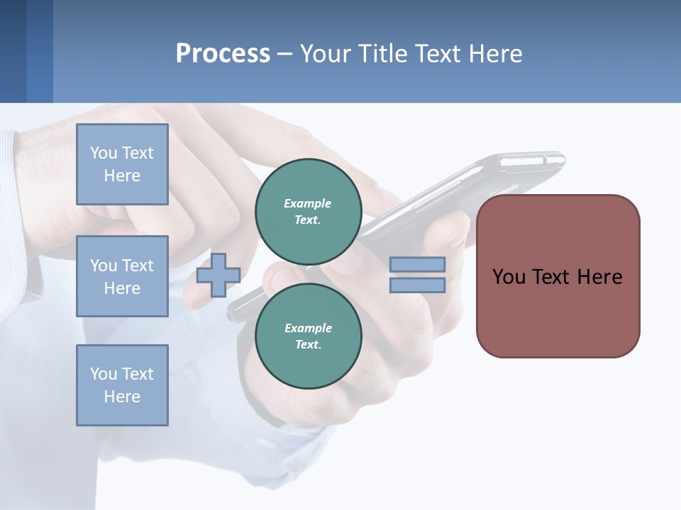 A Man Holding A Cell Phone In His Hand PowerPoint Template