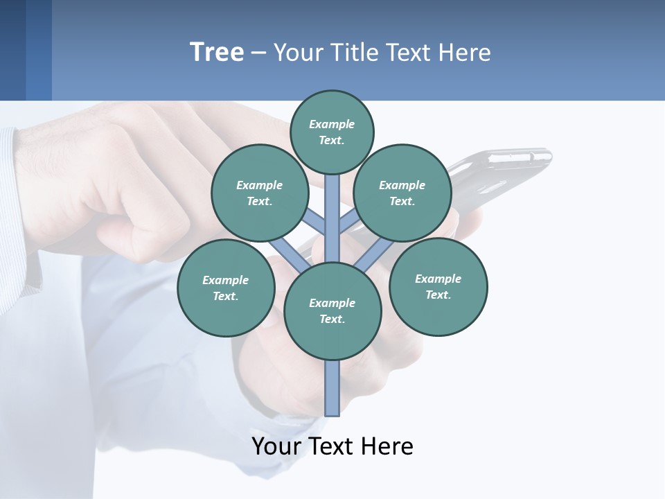 A Man Holding A Cell Phone In His Hand PowerPoint Template