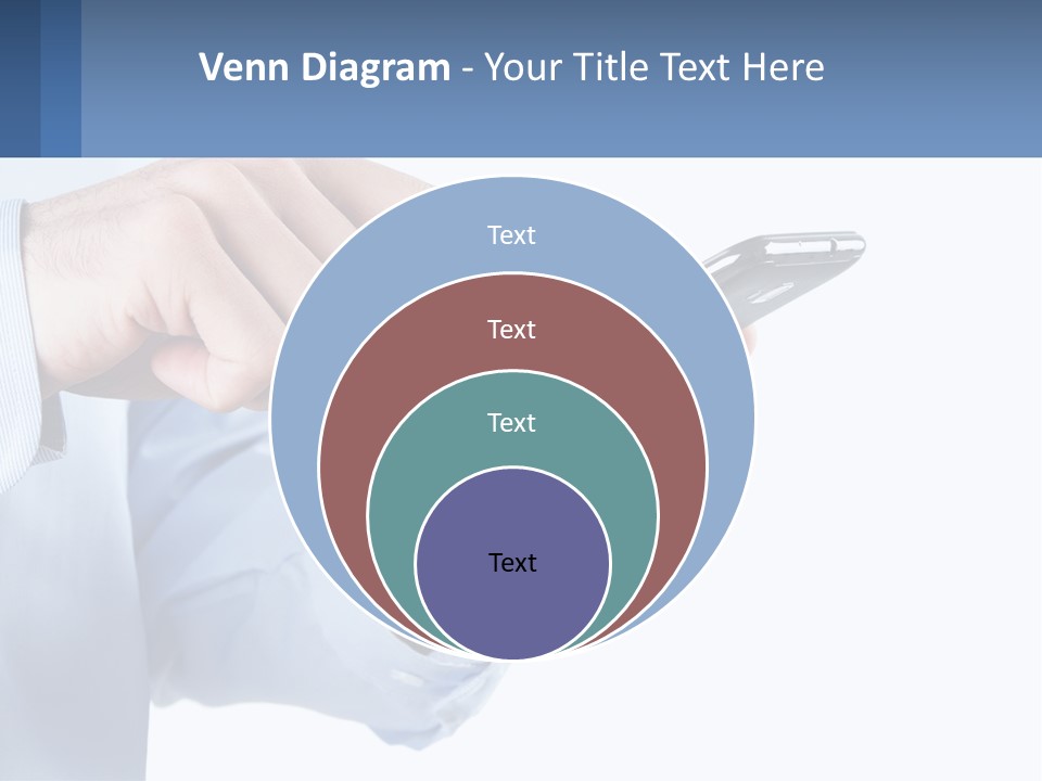 A Man Holding A Cell Phone In His Hand PowerPoint Template