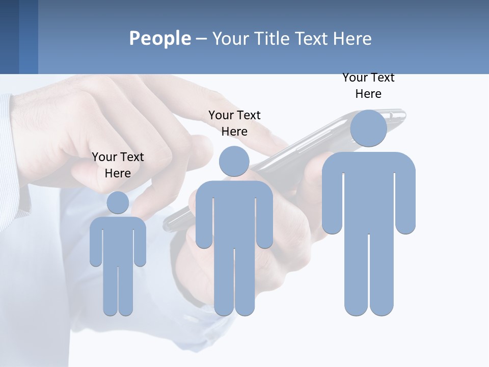 A Man Holding A Cell Phone In His Hand PowerPoint Template