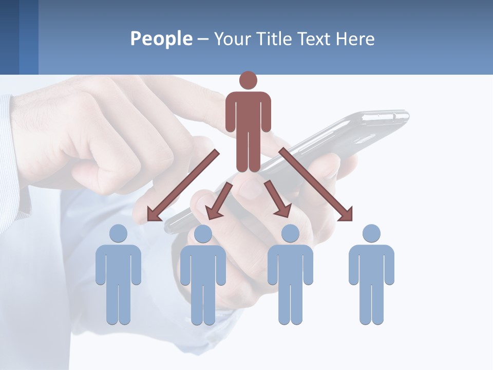 A Man Holding A Cell Phone In His Hand PowerPoint Template