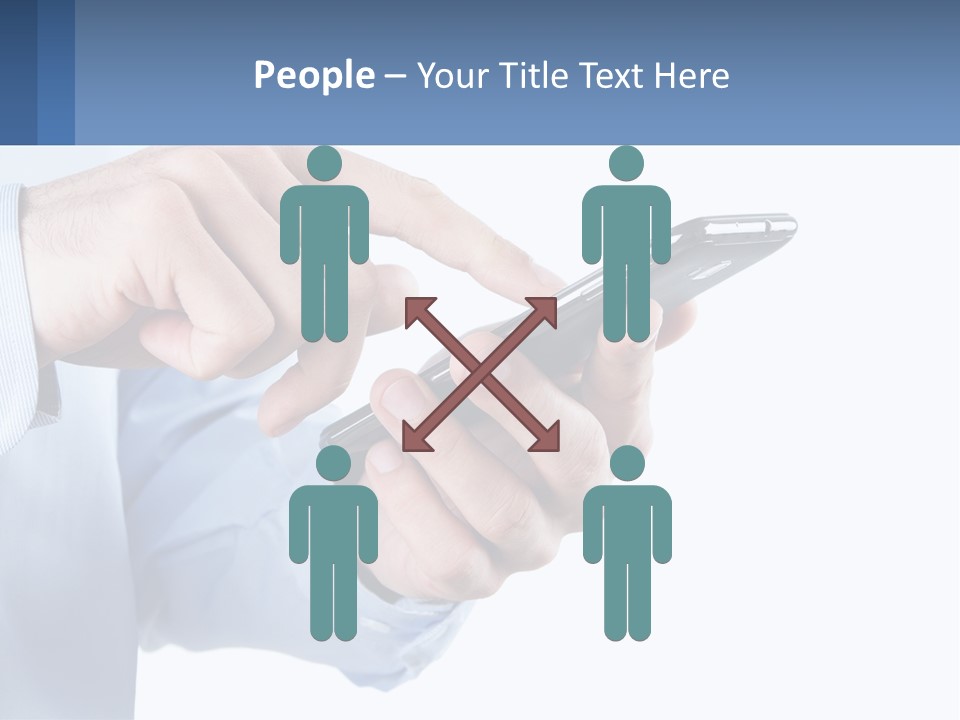 A Man Holding A Cell Phone In His Hand PowerPoint Template