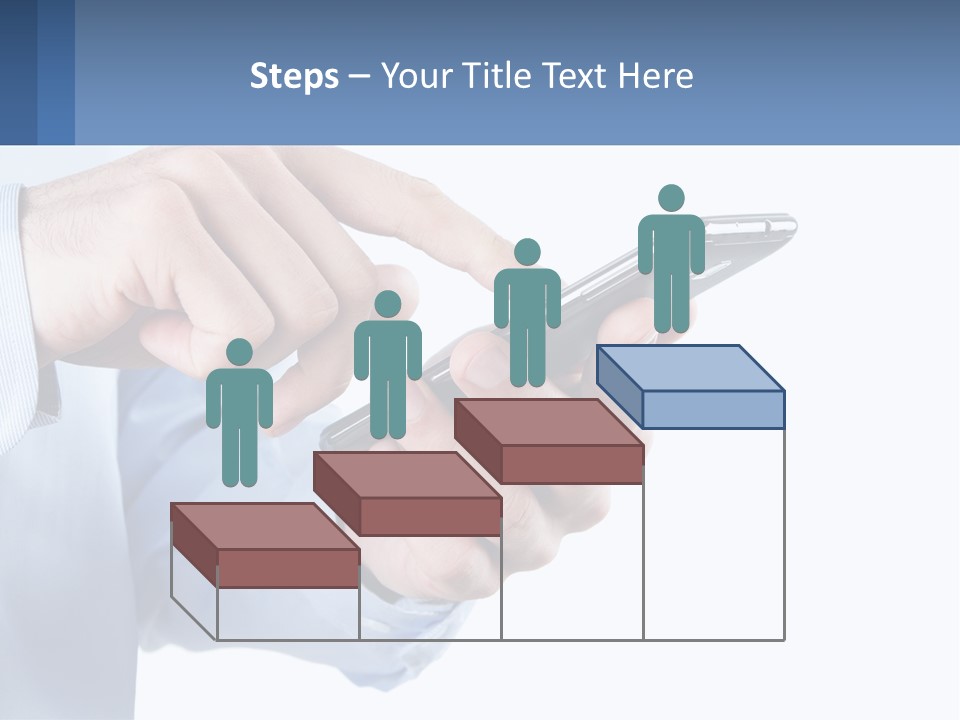 A Man Holding A Cell Phone In His Hand PowerPoint Template