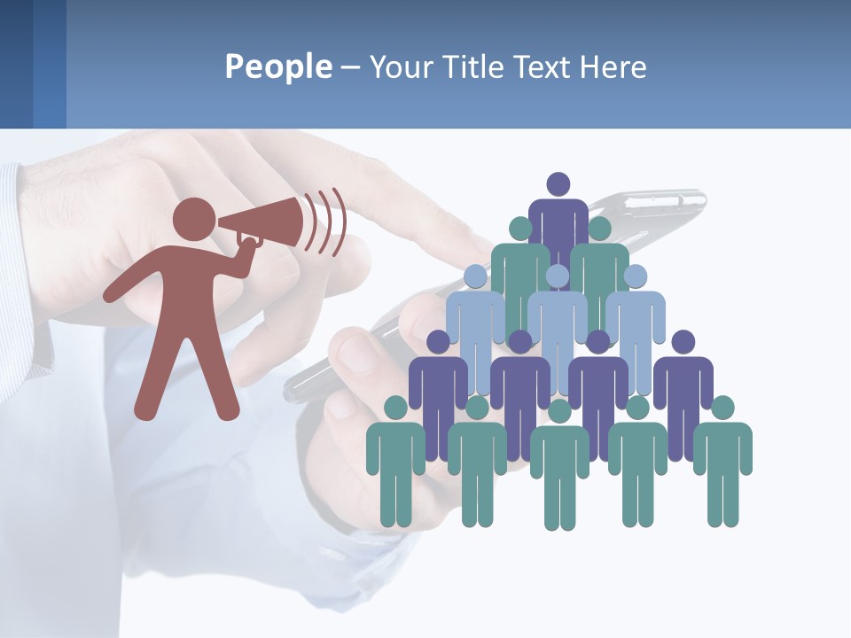 A Man Holding A Cell Phone In His Hand PowerPoint Template