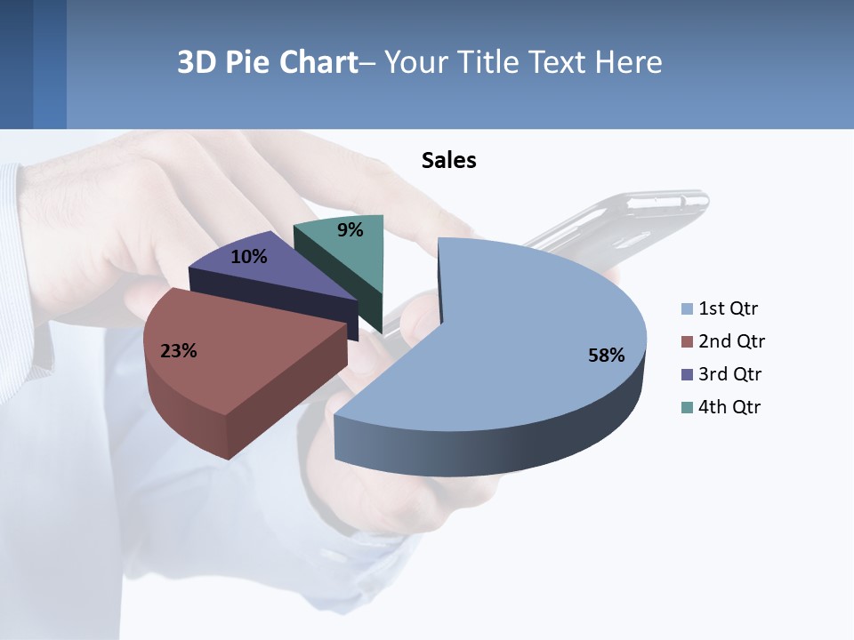 A Man Holding A Cell Phone In His Hand PowerPoint Template
