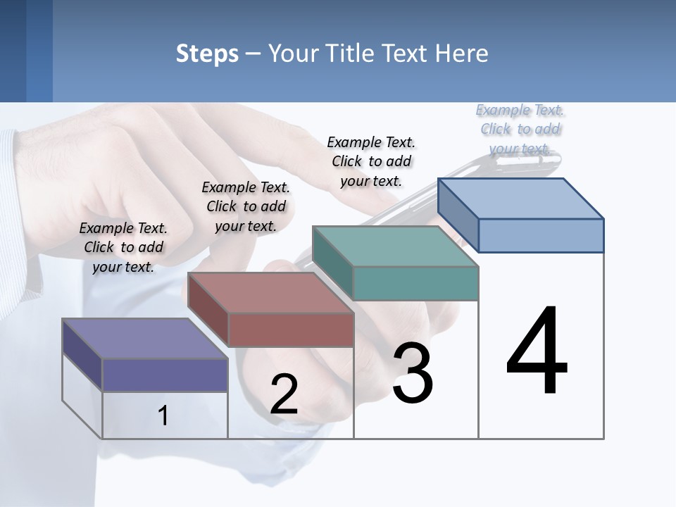 A Man Holding A Cell Phone In His Hand PowerPoint Template
