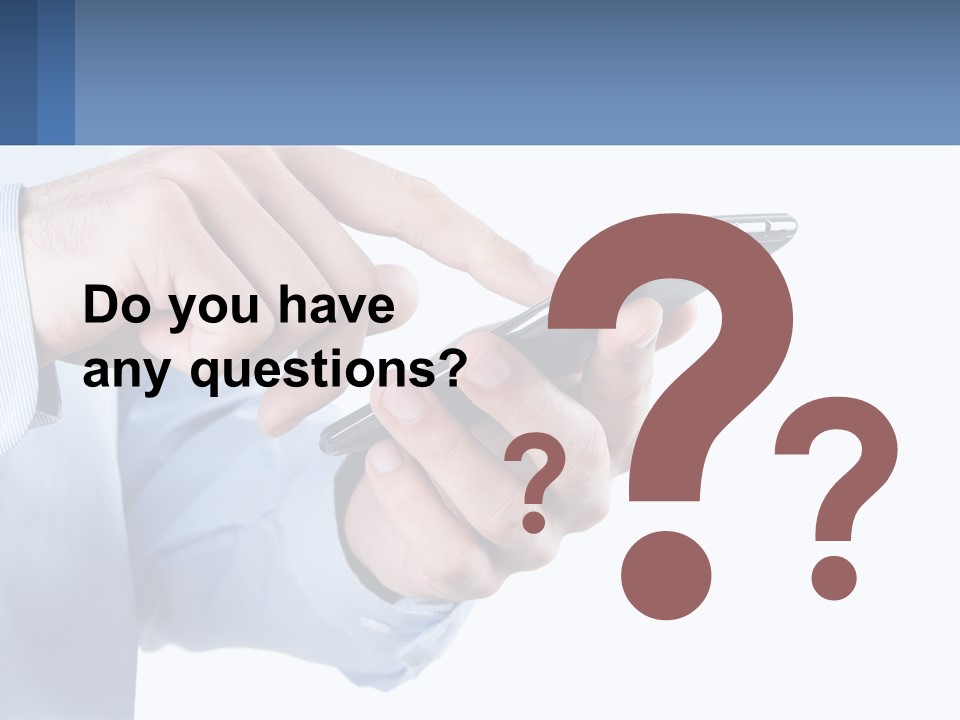 A Man Holding A Cell Phone In His Hand PowerPoint Template