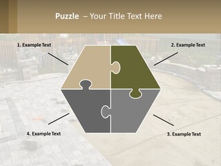 A Backyard With A Slide And A Playground In The Background PowerPoint Template