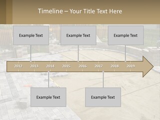 A Backyard With A Slide And A Playground In The Background PowerPoint Template