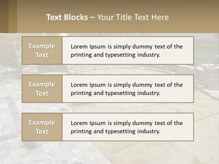 A Backyard With A Slide And A Playground In The Background PowerPoint Template