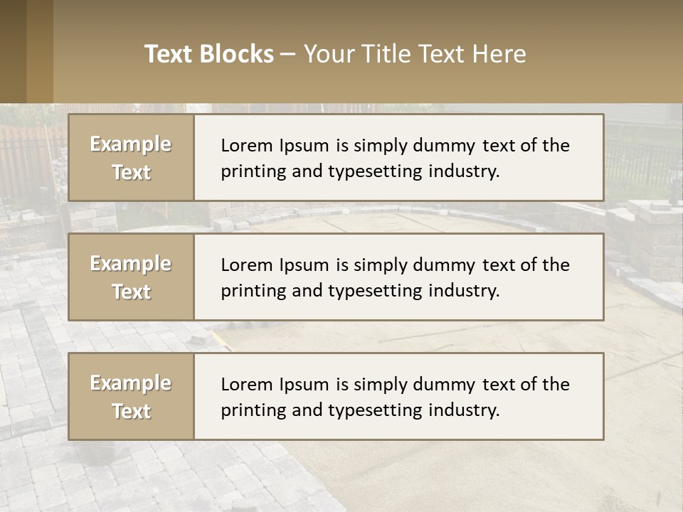 A Backyard With A Slide And A Playground In The Background PowerPoint Template