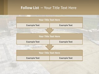 A Backyard With A Slide And A Playground In The Background PowerPoint Template