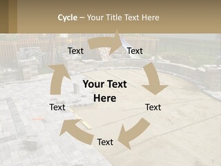 A Backyard With A Slide And A Playground In The Background PowerPoint Template