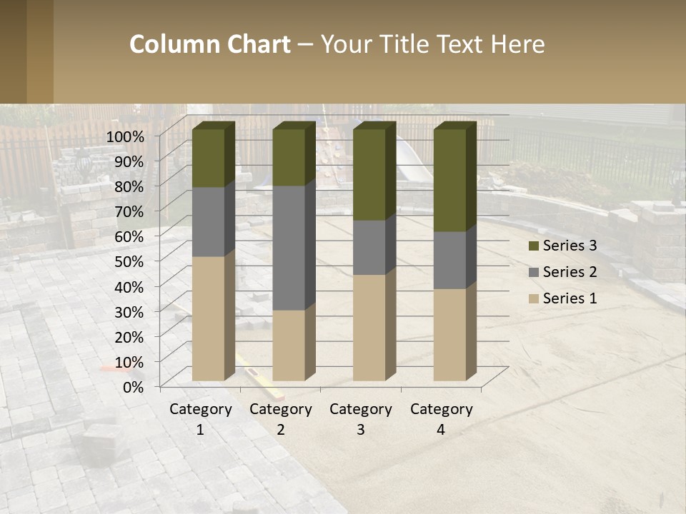 A Backyard With A Slide And A Playground In The Background PowerPoint Template