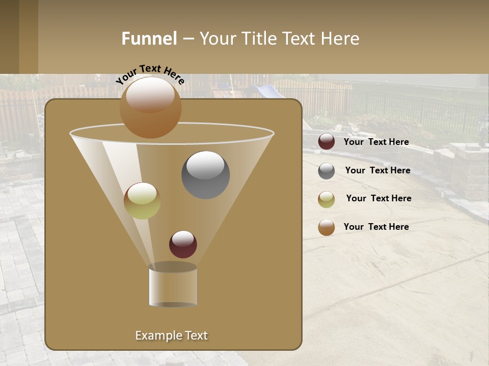 A Backyard With A Slide And A Playground In The Background PowerPoint Template
