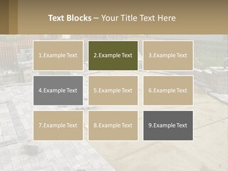 A Backyard With A Slide And A Playground In The Background PowerPoint Template