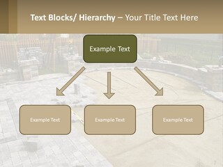A Backyard With A Slide And A Playground In The Background PowerPoint Template