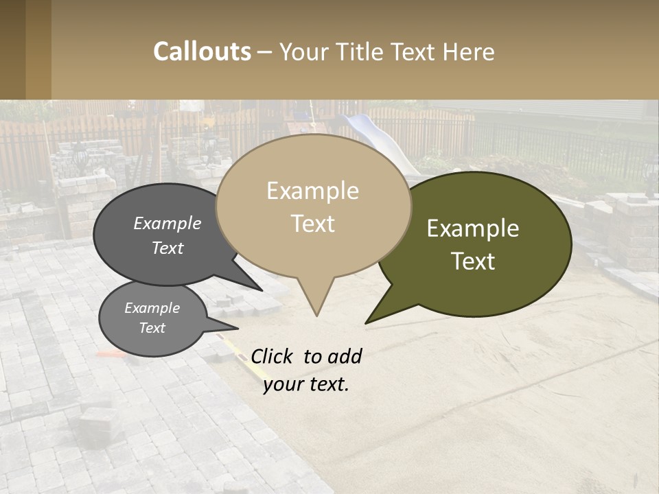 A Backyard With A Slide And A Playground In The Background PowerPoint Template
