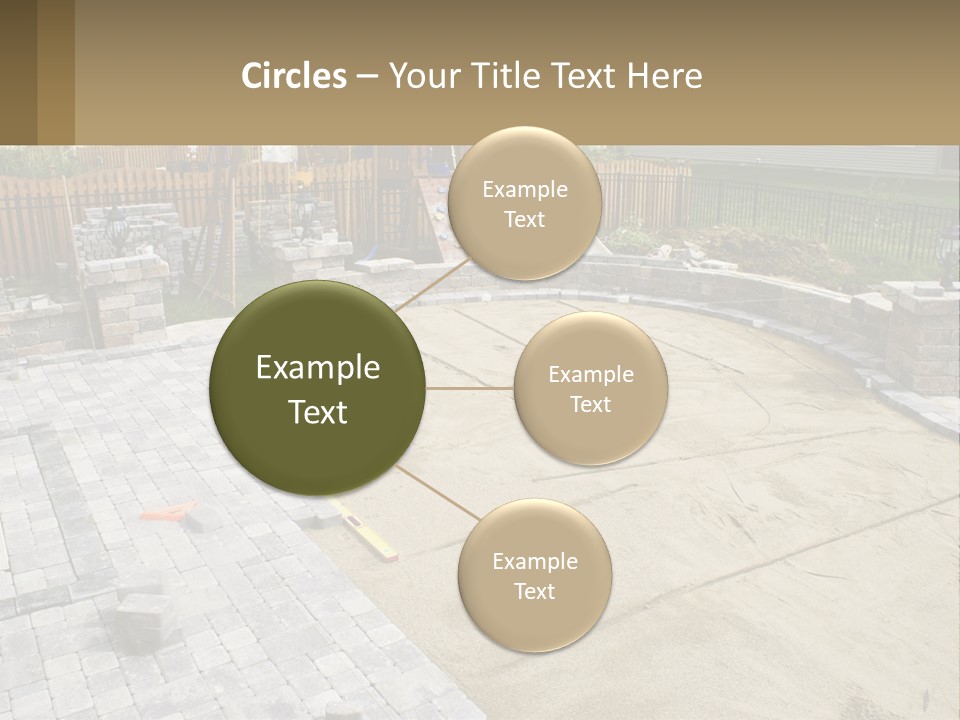 A Backyard With A Slide And A Playground In The Background PowerPoint Template