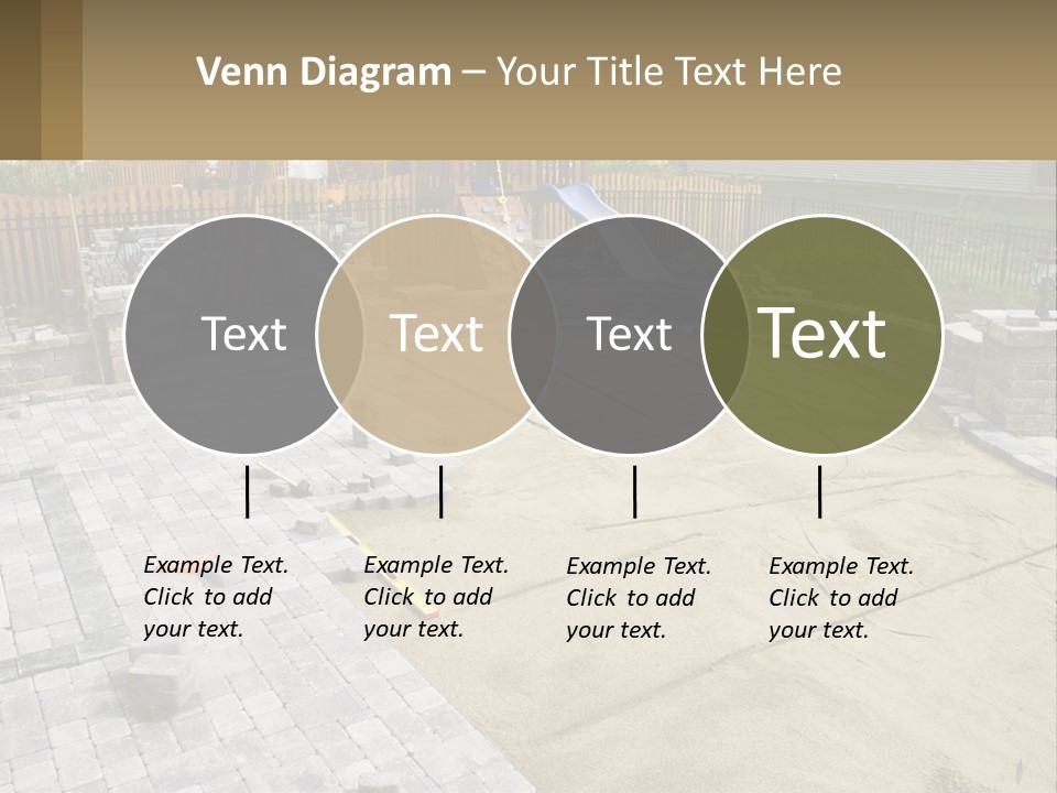 A Backyard With A Slide And A Playground In The Background PowerPoint Template