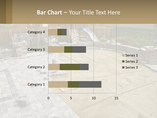 A Backyard With A Slide And A Playground In The Background PowerPoint Template