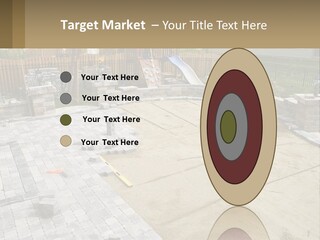 A Backyard With A Slide And A Playground In The Background PowerPoint Template