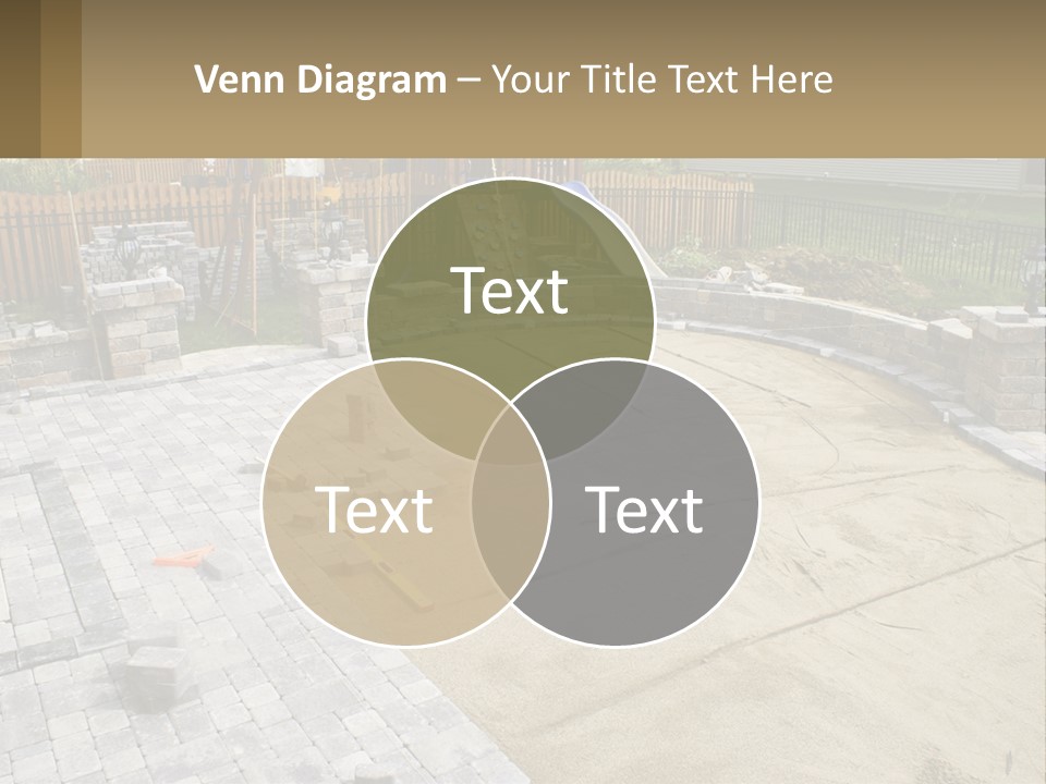 A Backyard With A Slide And A Playground In The Background PowerPoint Template