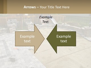 A Backyard With A Slide And A Playground In The Background PowerPoint Template