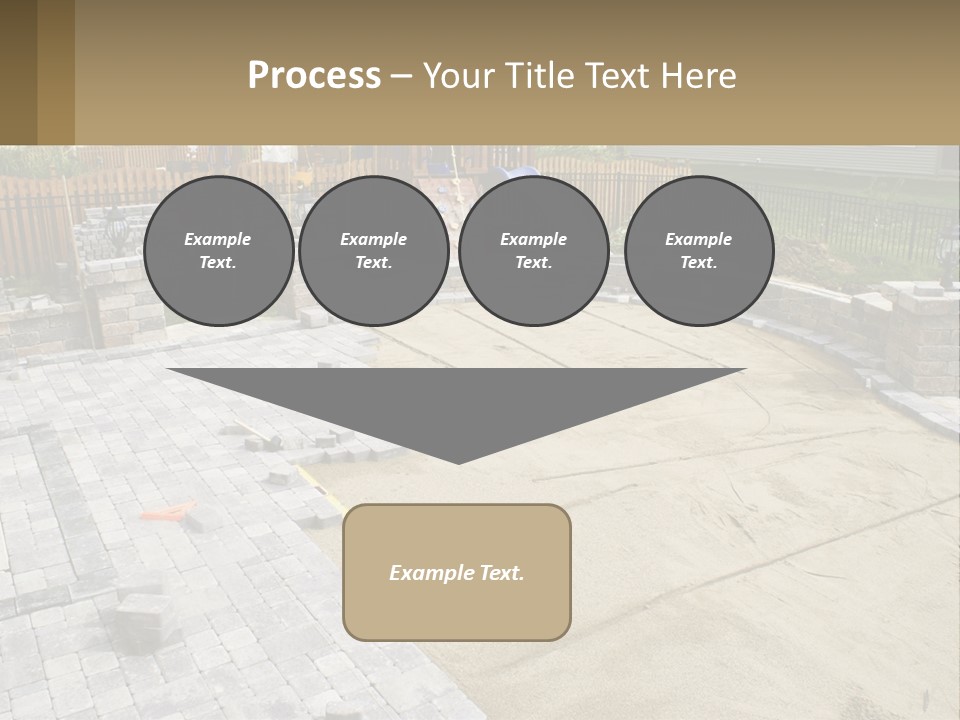 A Backyard With A Slide And A Playground In The Background PowerPoint Template