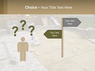 A Backyard With A Slide And A Playground In The Background PowerPoint Template
