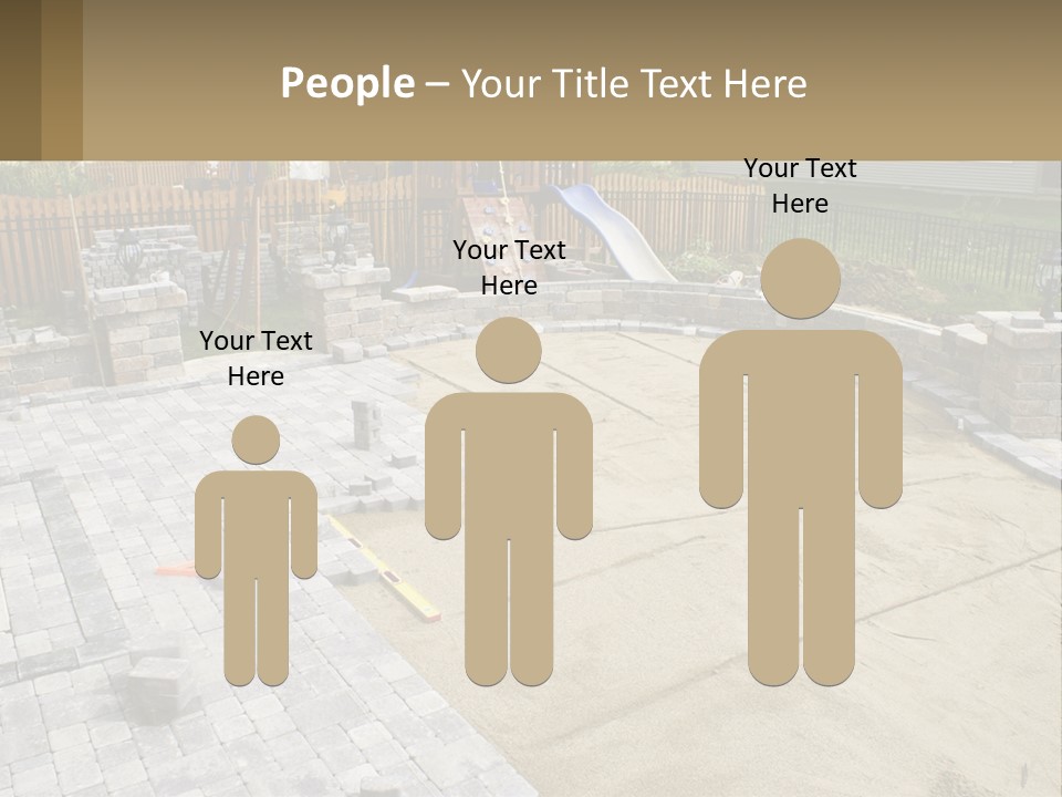 A Backyard With A Slide And A Playground In The Background PowerPoint Template